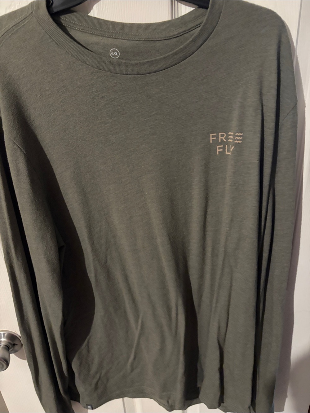 Free Fly Apparel Men's Long Sleeve Crew Tee - Olive